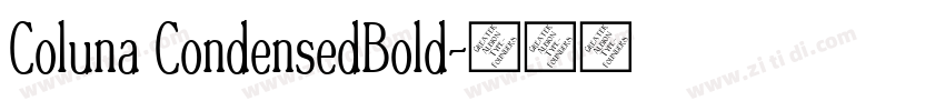 Coluna CondensedBold字体转换